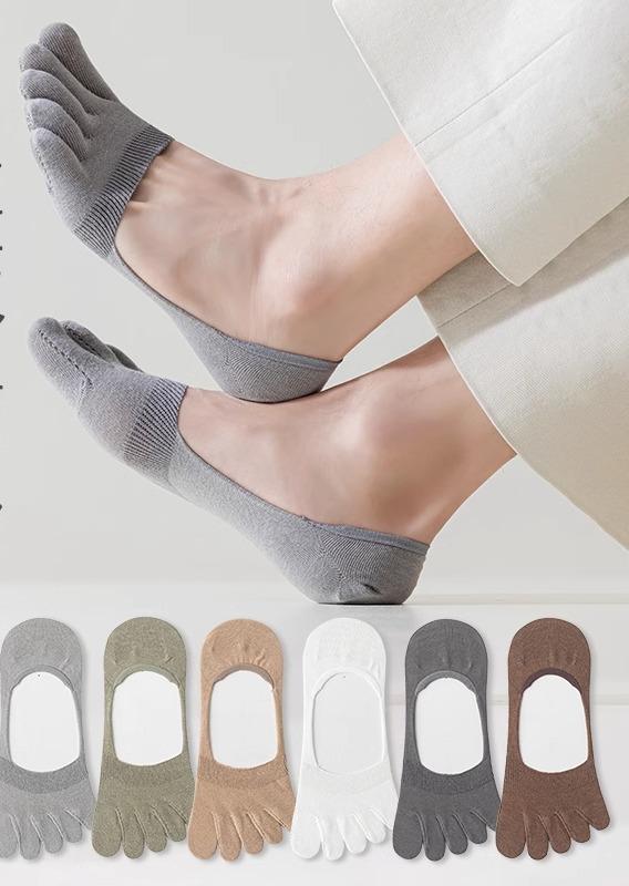 靴下 レディース 春夏 5本指ソックス メンズ 薄手 見えない ショート コットン クルー 防臭 吸湿 通気..