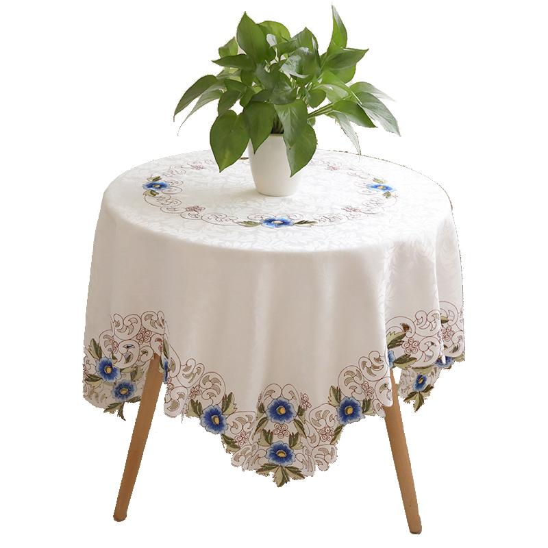 コーヒーテーブル クロス 円形 220 正方形 ポリエステル レース 汚れ防止 インテリア 家庭 ダイニング リビングルーム 装飾 ヨーロピアン カントリー シンプル モダン 花柄 赤 青 黄色
