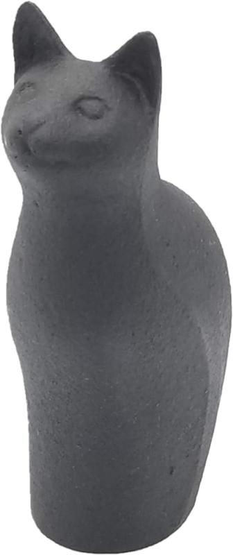 岩鋳(Iwachu) 文鎮 すましネコ 黒 本体サイズ(cm):3.5×6×(H)8.5 30502 南部鉄器