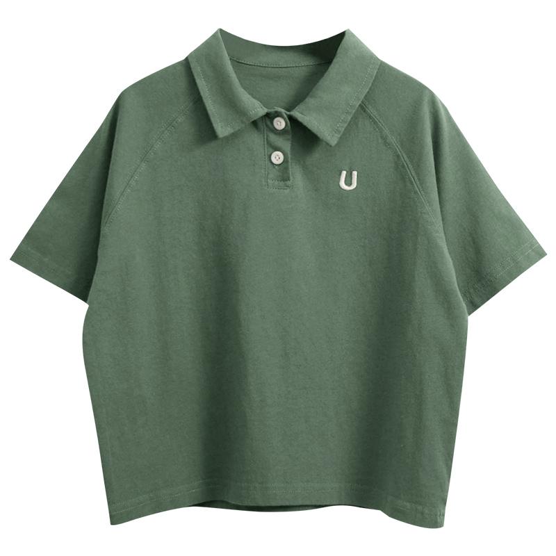 ポロシャツ キッズ 半袖 男の子 韓国 おしゃれ ルーズ 夏 Tシャツ 子供 用 薄手 無地 シンプル 合わせ..
