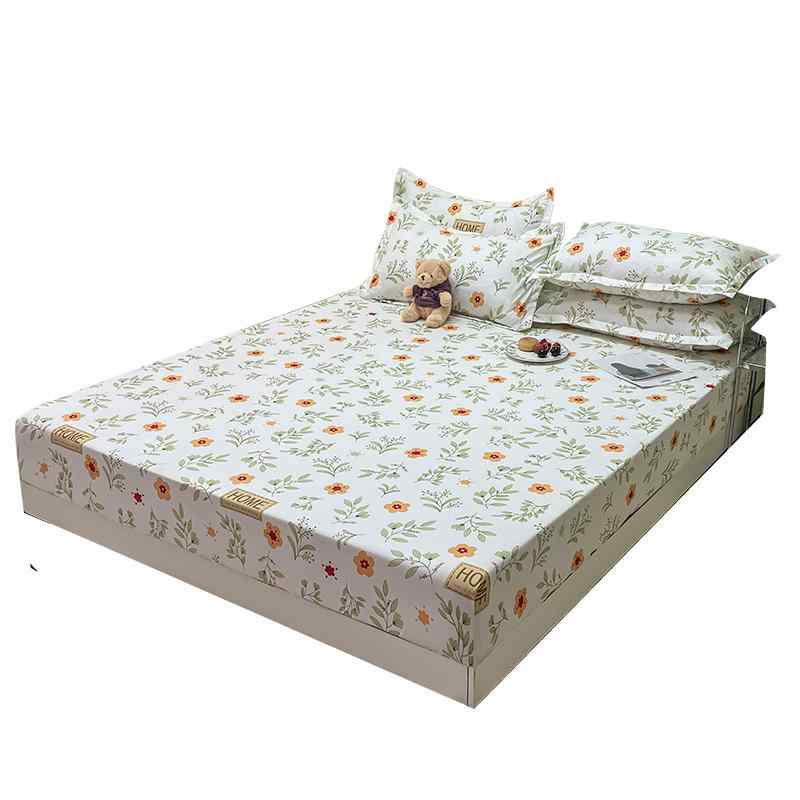 マットレス カバー 春夏 ボックスシーツ ベッド 360度 ゴムバンド 固定 ずれにくい 防塵 滑り止め 肌に優しい 軽い 通気性 洗いやすい お手入れ簡単 花柄 犬 クマ かわいい セット カラフル 白 ピンク