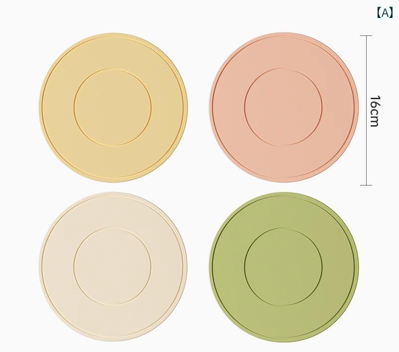 コースター 可愛い シリコン 家庭用 キッチン用品 マット 鍋敷き ミトン オープナー スタンド 断熱 火傷防止 高温耐性 滑り止め 柔らかい お手入れ簡単 ラウンド アイボリー 緑 赤