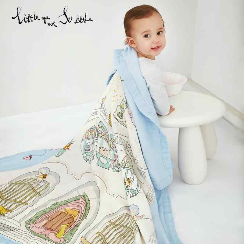 赤ちゃん ブランケット 夏用 肌掛け ベビー 子供 新生児 竹綿 6層 ガーゼ タオル キルト 幼稚園 昼寝 寝室 エアコン 薄手 抗菌性 通気性 吸湿性 涼しい 快適 柔らかい 軽量 かわいい 城 動物 花