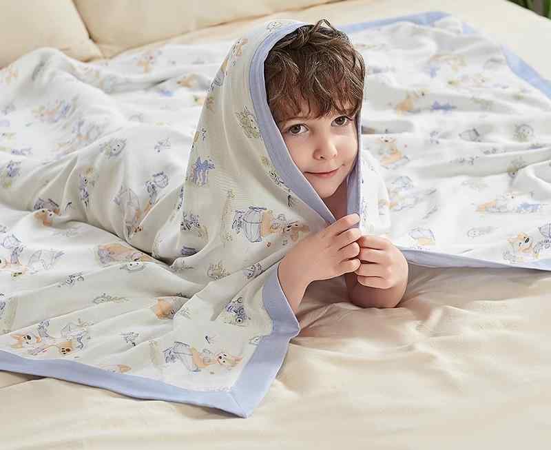 赤ちゃん ブランケット 夏用 肌掛け ベビー 子供 新生児 キルト 幼稚園 昼寝 寝室 エアコン 薄手 通気性 吸湿性 抗菌 防虫 涼しい 快適 柔らかい かわいい 洗濯可能 ウサギ 象 ネズミ