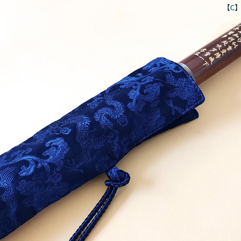 横笛 袋 ケース チャイナ風 尺八 竹柄 黒 青 保護 カバー 持ち運び 収納 便利 携帯 保存 上品 耐摩耗性 紐つき 厚手 D C G F E調 タッセル 二重