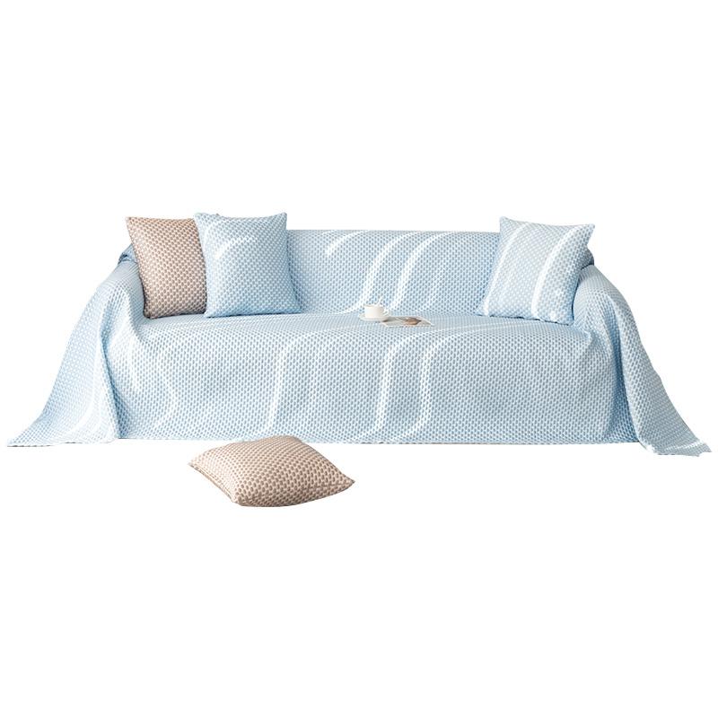 ソファーカバー 夏 かけるだけ 涼しい ひんやり 冷感 シート マット 簡単 洗える シンプル クール 布 モダン しわ 猫 傷防止 ブランケット グレー ピンク 青 多機能 クッション