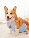 犬 夏服 かわいい エプロン メッシュ 薄手 ドッグウェア 涼しい 通気性 快適 柔らかい 着せやすい 汚れ防止 お腹 保護 防水 小型 ペット コーギー ビション ポメラニアン お散歩 お出かけ 苺 パイナップル フルーツ プリント 青 黄色 オレンジ