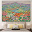 タペストリー 風景 山 カラフル リビング ルーム 寝室 装飾 絵画 壁 布 花 ピンク オレンジ 青 ウォー..