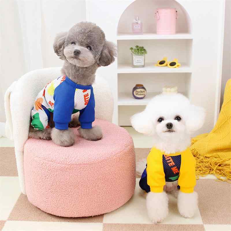 犬 服 かわいい 夏 通気性 薄手 日焼け対策 防虫 抜け毛防止 メッシュ 涼しい リードフック 小型 ペッ..