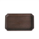 お盆 トレー 木製 手作り 黒檀 無垢材 収納 滑り止め レトロ シンプル ナチュラル 普段使い プレゼント コンパクト おしゃれ カフェ