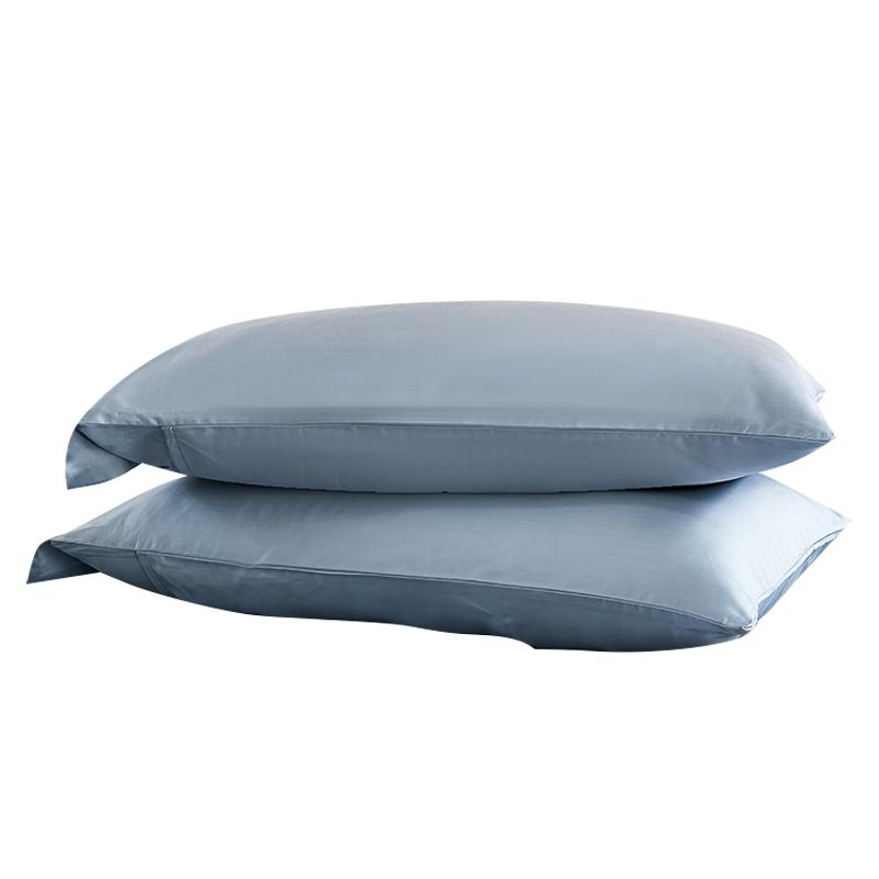 ひんやり 冷感 枕カバー 夏用 リヨセル ピローケース ペア 洗濯機 洗える 涼しい 滑らか 肌にやさしい 通気性 光沢 安眠 シンプル 単色 青 緑 白