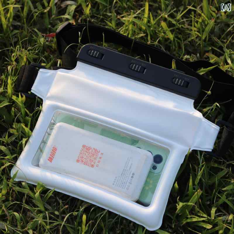 スマホ 防水ケース プール タッチスクリーン 水に浮く ウエスト ポーチ 斜めがけ ショルダー 青 黒 白 ..