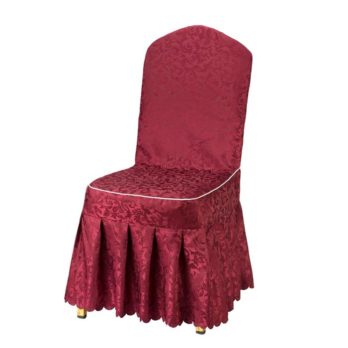 チェアカバー 背もたれ付き ホテル 椅子 保護 厚手 宴会 パーティー レストラン 結婚式 ダイニング 豪華 インテリア ジャガード 模様 赤 青 黄色