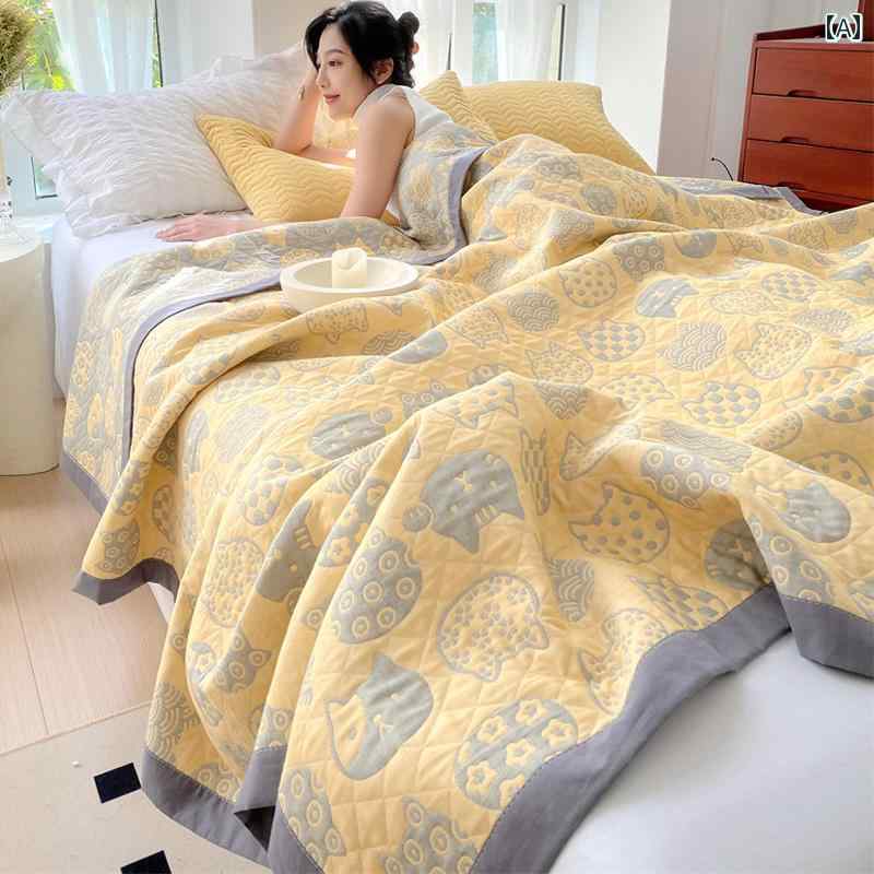肌掛け布団 夏 タオルケット ブランケット おしゃれ 大人 子供 洗える 薄手 カバー...