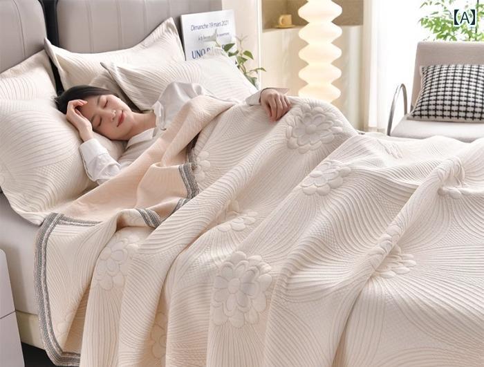 薄掛け布団 夏 涼しい 快適 涼しい ひんやり タオルケット ブランケット お昼寝 寝室 枕カバー セット 大きいサイズ 総柄 おしゃれ