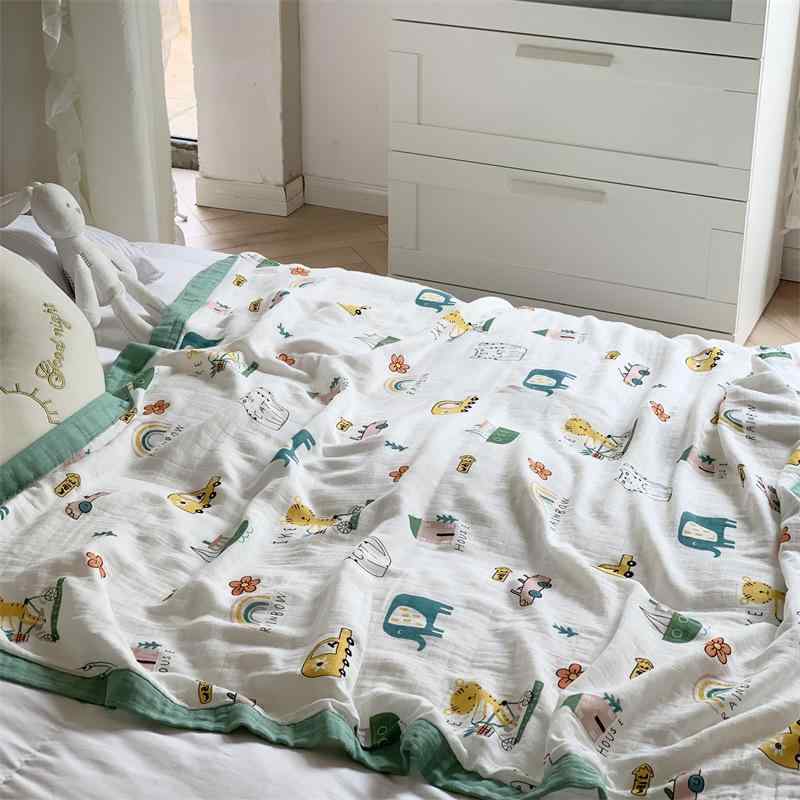 薄掛け布団 夏 薄手 涼しい ブランケット 竹繊維 ベビー カジュアル 保育園 幼稚園 寝室 寝具 かわいい ゾウ 車 恐竜