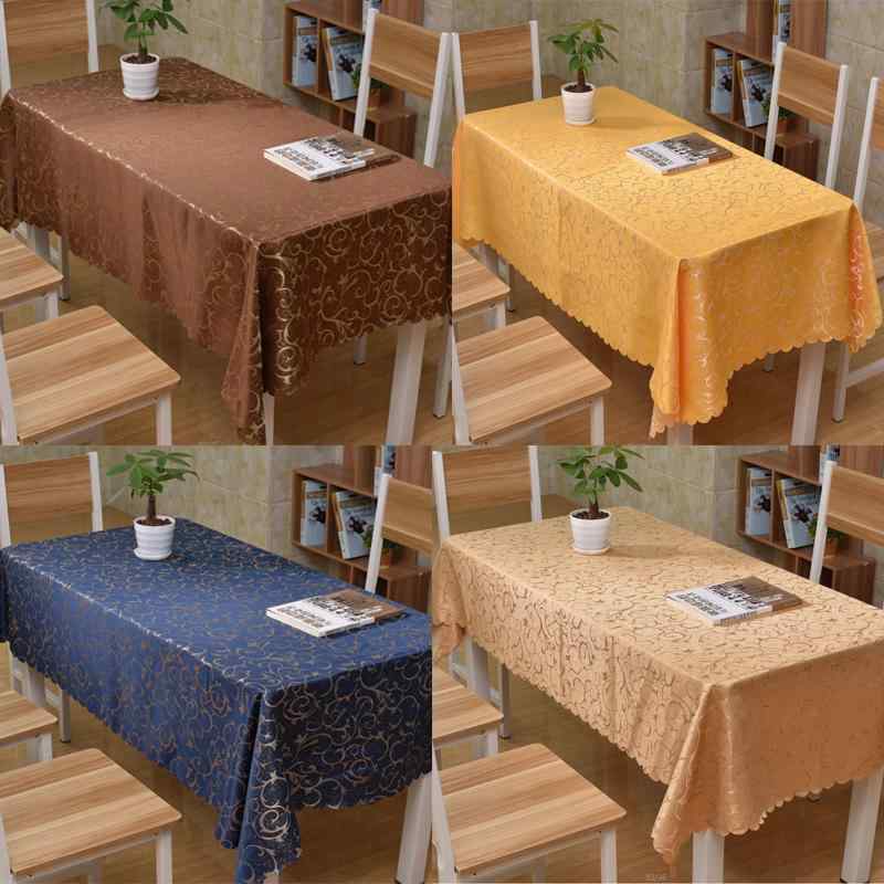テーブルクロス 長方形 パーティ 正方形 円形 総柄 青 赤 黄色 ホテル 会議 展示会 ビジネス 裾 スカラップ レストラン カフェ おしゃれ