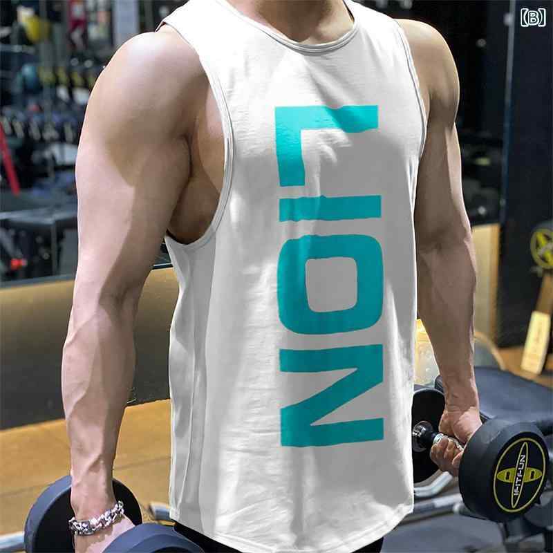 マッチョ タンクトップノースリーブ トップス メンズ 大きいサイズ ゆったり フィットネス トレーニングウェア 速乾 通気性 伸縮性 白 黒 ビック英文字ロゴ