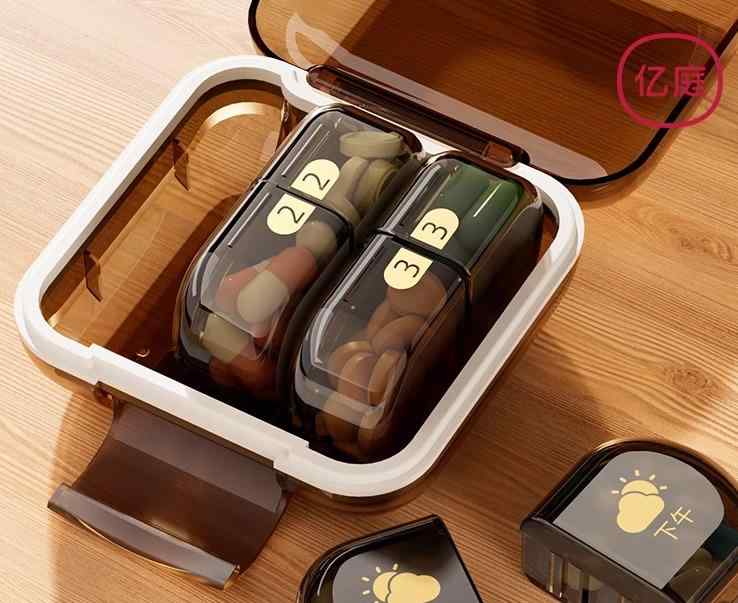 薬ケース 大容量 高齢者 一週間 朝晩 1日2回 持ち運び 携帯 コンパクト ピル サプリメント 服薬 入れ ..