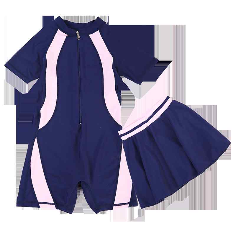 キッズ 水着 女の子 半袖 ワンピース パンツ 小学生 スカート付き ファスナー 日焼け防止 競泳 パッド スイムキャップ 浮き輪 長袖 ピンク 紺 モノクロ 大きいサイズ