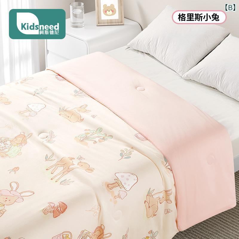 赤ちゃん 夏 掛け布団 ベビー涼しい 春 薄手 エアコン 子供用 ブランケット 通気性 お昼寝 幼稚園 保育園 寝室 リビング プリント クマ うさぎ ゾウ 黄色 ピンク 2