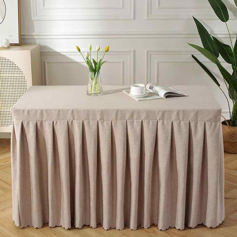 テーブルクロス 長方形 コットン リネン カバー 厚手 オフィス デスク ホテル ビジネス 展示会 イベント パーティー おしゃれ シンプル グレー 赤 アイボリー