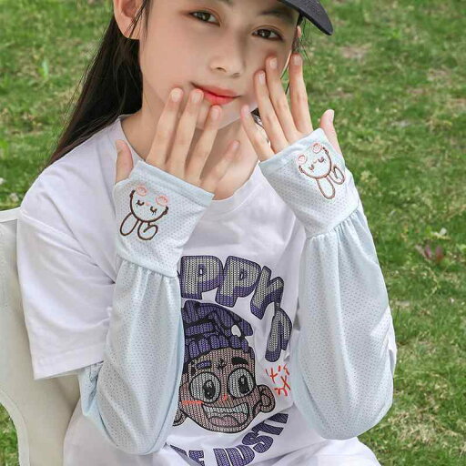 アームカバー 冷感 子供 指穴あり かわいい 女の子 うさぎ ピンク 白 青 日焼け防止 ひんやり 夏 保護 アウトドア 虫よけ 通気性 柔らかい アームカバー 冷感 子供 指穴あり かわいい 女の子 うさぎ ピンク 白 青 日焼け防止 ひんやり 夏 保護 アウトドア 虫よけ 通気性 柔らかい