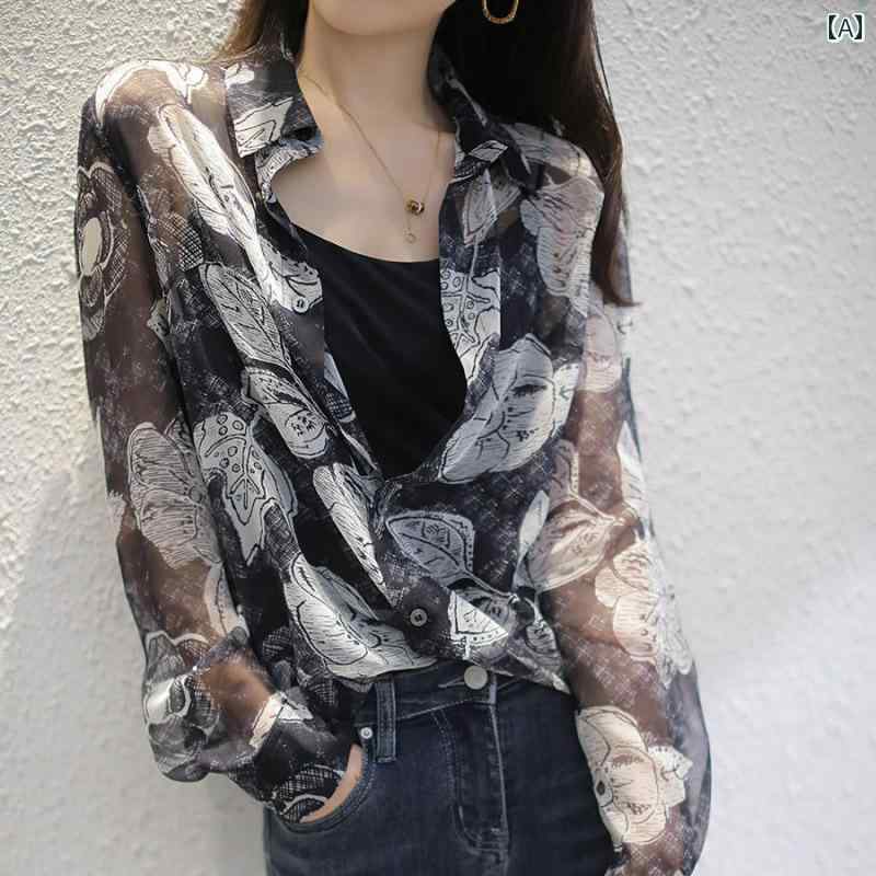 シャツ レディース 長袖 プリント �