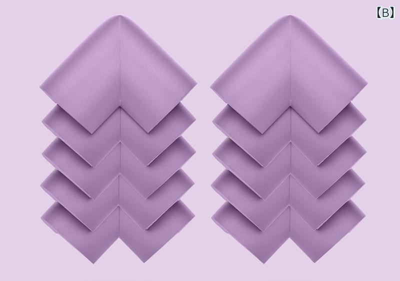 コーナーガード クッション L字 子供 ベビー 衝突防止 粘着テープ 厚手 ソフト 弾力性 テーブル ベッド ベージュ 紫 白 10個セット