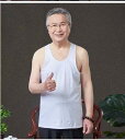 タンクトップ メンズ 薄手 夏 綿 ゆったり 肌着 ラウンドネック スリムフィット 快適 伸縮性 吸汗性 通気性 柔らかい シニア 60代 シンプル 白 黒 グ...