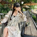 ロング カーディガン レディース 夏 薄手 チャイナ風 日焼け防止 体型カバー 長袖 パーカー フード ジップアップ プール 海 ゆったり 普段使い 軽量