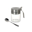 ダルトン(Dulton) スパイスジャー ウィズ スプーン 300ml 美味しい塩梅を創り出すスプーン付きジャー ワンタッチ ふた付き 調味料入れ 保存容器 キ...