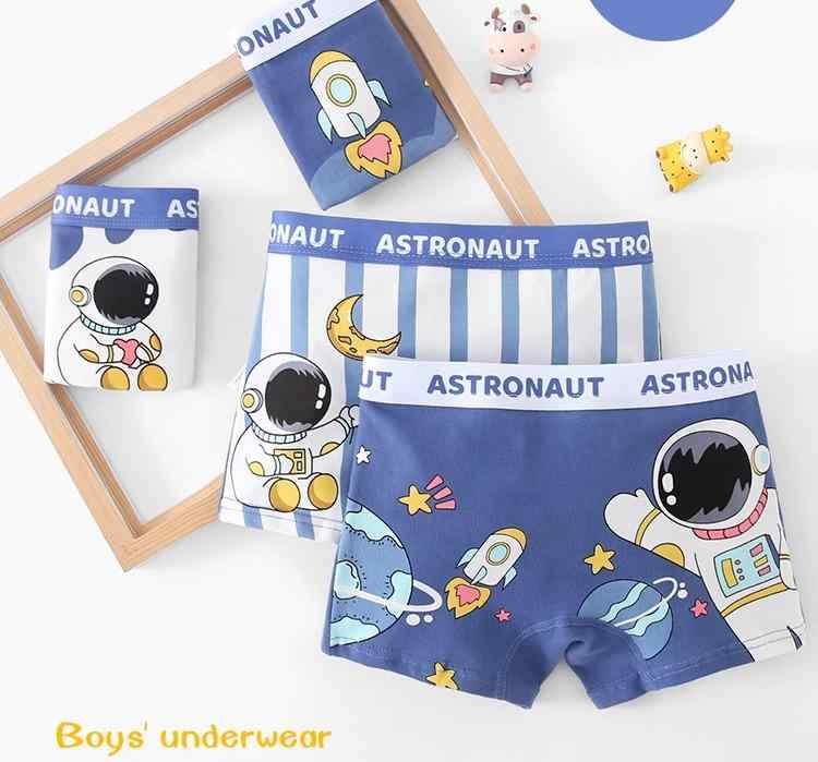 パンツ 男の子 キッズ 子供 ボクサータイプ 下着 インナー 綿 色褪せしにくい 通気性 柔らかい 蒸れにくい かわいい 大きいサイズ 宇宙飛行士 車 恐竜