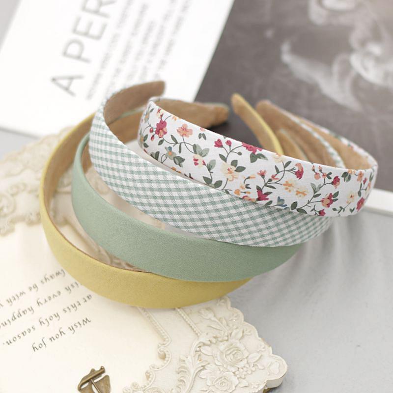 カチューシャ キッズ 花 おしゃれ ナチュラル ヘッドバンド レディース ヘアアクセサリー 洗顔 夏 韓国 チェック 無地 マット ピンク 黄色 緑 セット