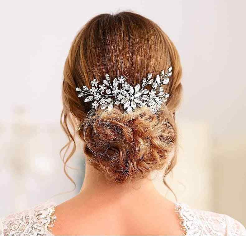 髪飾り 結婚式 ウェディング ブライダル 花嫁 新婦 大人 上品 エレガント レディース ヘアアクセサリー コーム 花 ビーズ 韓国 ゴールド シルバー 赤