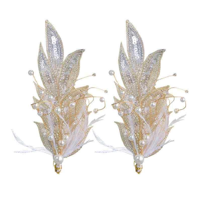 髪飾り 結婚式 韓国 ウェディング ブライダル 新婦 花嫁 セット イヤリング ピン ヘアアクセサリー 花 ..