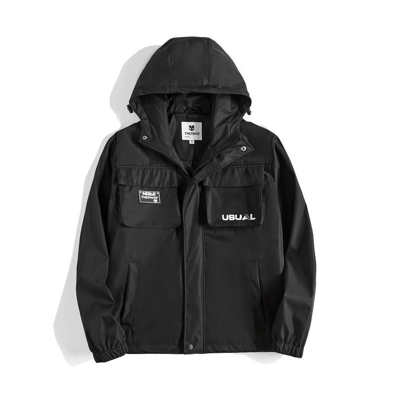 ジャケット メンズ おしゃれ 大きいサイズ 春秋 ゆったり ワーク フード アウター カジュアル シンプル