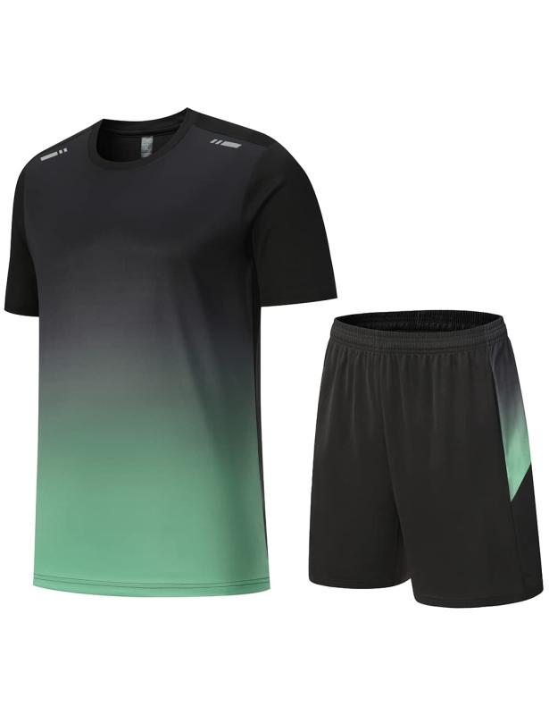 [Wisdom Leaves] スポーツウェア メンズ 上下セット 半袖tシャツ ショートパンツ ランニングウェア トレーニングウェア カジュアル 薄手 吸汗速乾 無地 通気防臭夏 部屋着 大きいサイズ