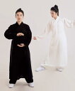 中国 民族 衣装 道士服 メンズ レディース 春夏 ローブ チャンパオ 長袖 長ズボン 斜め襟 ウエストゴム ポケット 上下セット チャイナボタン 薄手 通気性...
