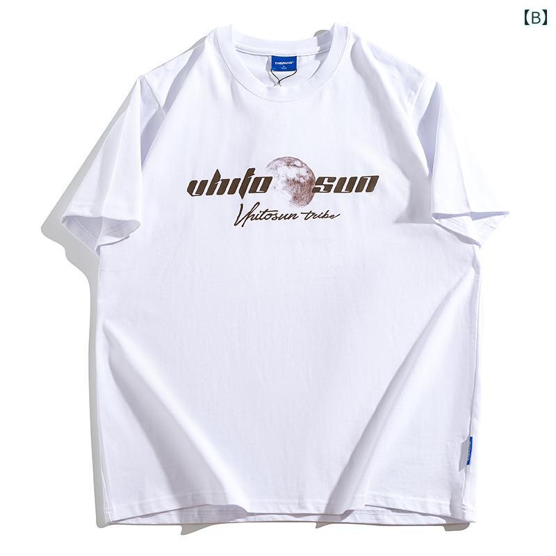 Tシャツ メンズ おしゃれ 大きいサイズ 夏 綿 半袖 プリント ゆったり カジュアル ロゴ