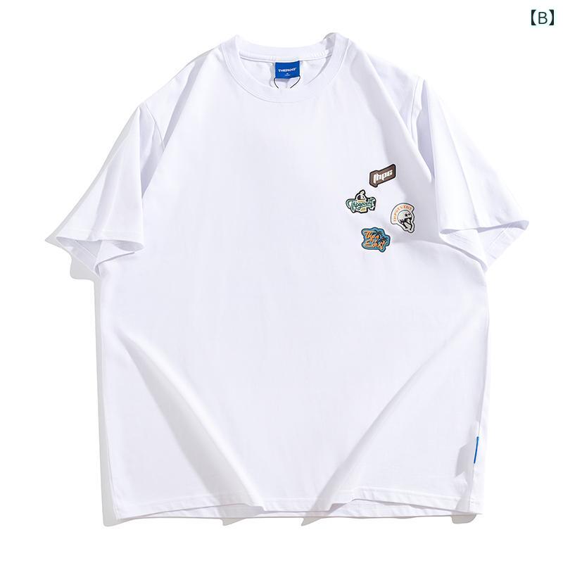 Tシャツ メンズ おしゃれ 大きいサイズ 夏 綿 プリント 半袖 ゆったり カジュアル