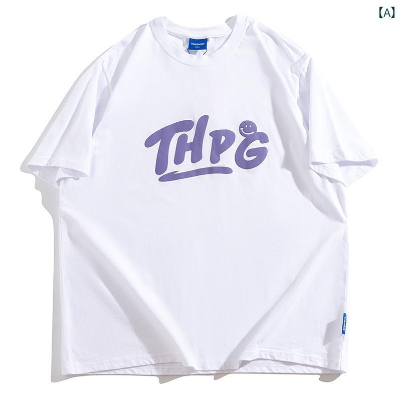Tシャツ メンズ おしゃれ 大きいサイズ 夏 半袖 クルーネック ロゴプリント ゆったり 綿 カジュアル