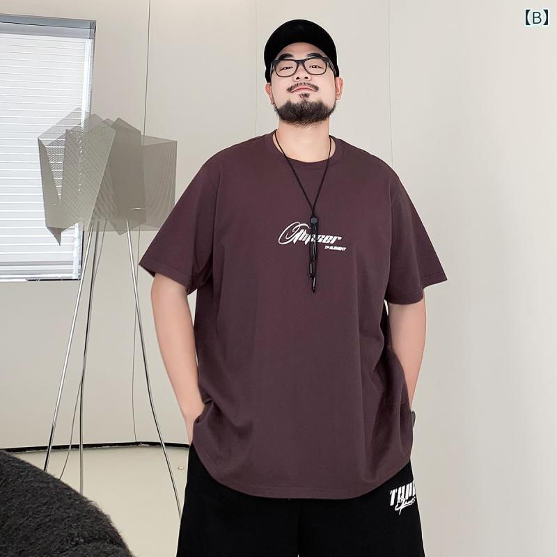 Tシャツ メンズ おしゃれ 大きいサイズ 夏 綿 半袖 ゆったり ブラック 英字ロゴ カジュアル