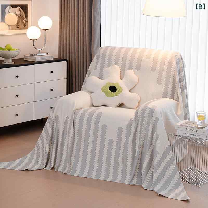 ソファカバー おしゃれ かけるだけ インテリア 布 夏 冷感 涼しい 快適 全包囲 防猫爪 滑り止め 一人掛け シンプル 北欧風 [3]