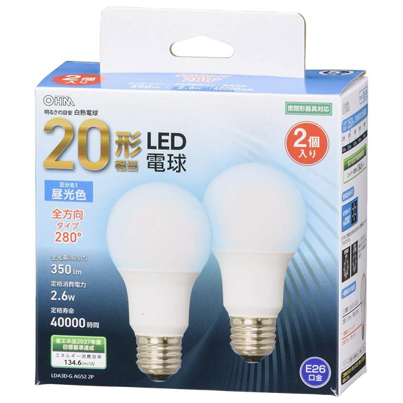 オーム電機 LED電球 E26