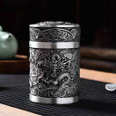 茶葉 保存容器 茶筒 ストッカー 二重蓋 密封 缶 キッチン 道具 小物 ティーセット 珈琲豆 紅茶 乾物 シンプル おしゃれ 漢字 龍 鶴