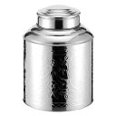 茶葉 保存容器 茶筒 ステンレス鋼 缶 ストッカー 密閉 キャニスター 貯蔵 ティーセット キッチン 珈琲豆 紅茶 乾物 シンプル 銀