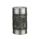 茶筒 錫 茶葉 保存容器 中国風 缶 ストッカー 密閉 キャニスター 貯蔵 携帯 ティーセット キッチン 珈琲豆 紅茶 乾物 シンプル 銀 彫刻 風景