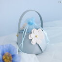 ギフトバッグ 手提げ 巾着袋 箱 中国風 かわいい 結婚式 プチギフト ラッピング お菓子 小分け マチ 小さめ レザー オーガンジー キャンディ チョコレート ボックス ウェディング バレンタイン 記念日 お土産 包装 組立 花 リボン 赤 ピンク 青