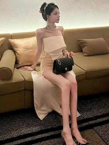 カクテルドレス レディース 軽量 ベアトップ オフショルダー ミニ ロング アシンメトリー スカート セクシー スリムフィット 誕生日 婚約 パーティー ホワイト カクテルドレス レディース 軽量 ベアトップ オフショルダー ミニ ロング アシンメトリー スカート セクシー スリムフィット 誕生日 婚約 パーティー ホワイト